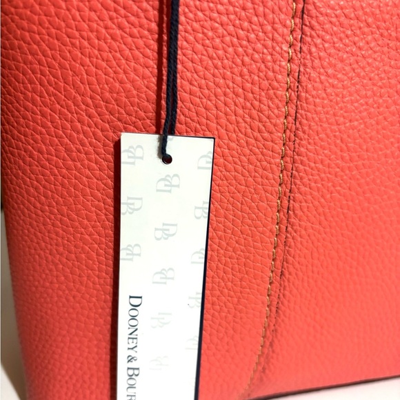 Dooney & Bourke coral  and Brown Shoulder Bag with Leather Straps - Picture 7 of 14